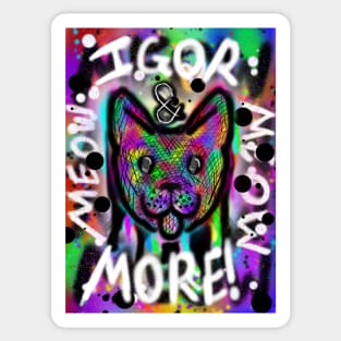 Spray Paint Cat V4 (Igor & More) Sticker